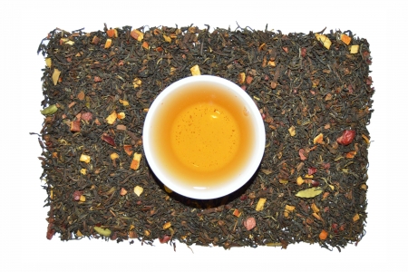 Čierny čaj Darjeeling s malinami a brusnicou